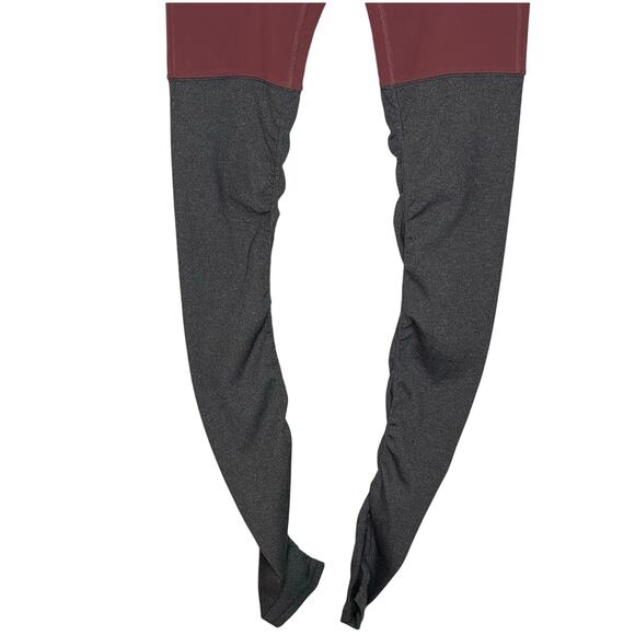 Alo Goddess Leggings Ribbed XS Berry Gray Yoga Pilates Medium - Picture 5 of 9